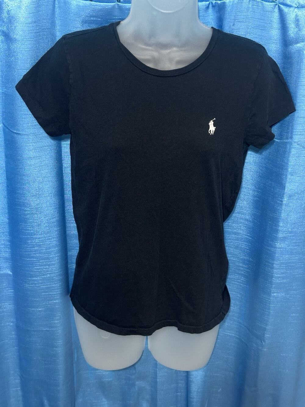 POLO RALPH LAUREN WOMEN'S Black SHORT SLEEVE SHIRT SIZE MEDIUM